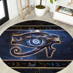 Egypt Eye Of Ra Round Carpet Galaxy Zodiac Universe