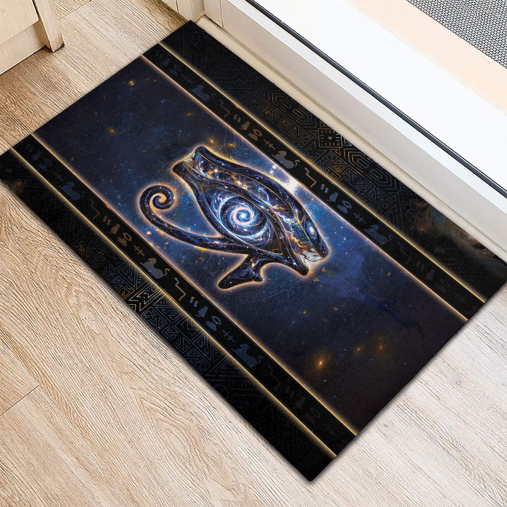 Egypt Eye Of Ra Rubber Doormat Galaxy Zodiac Universe