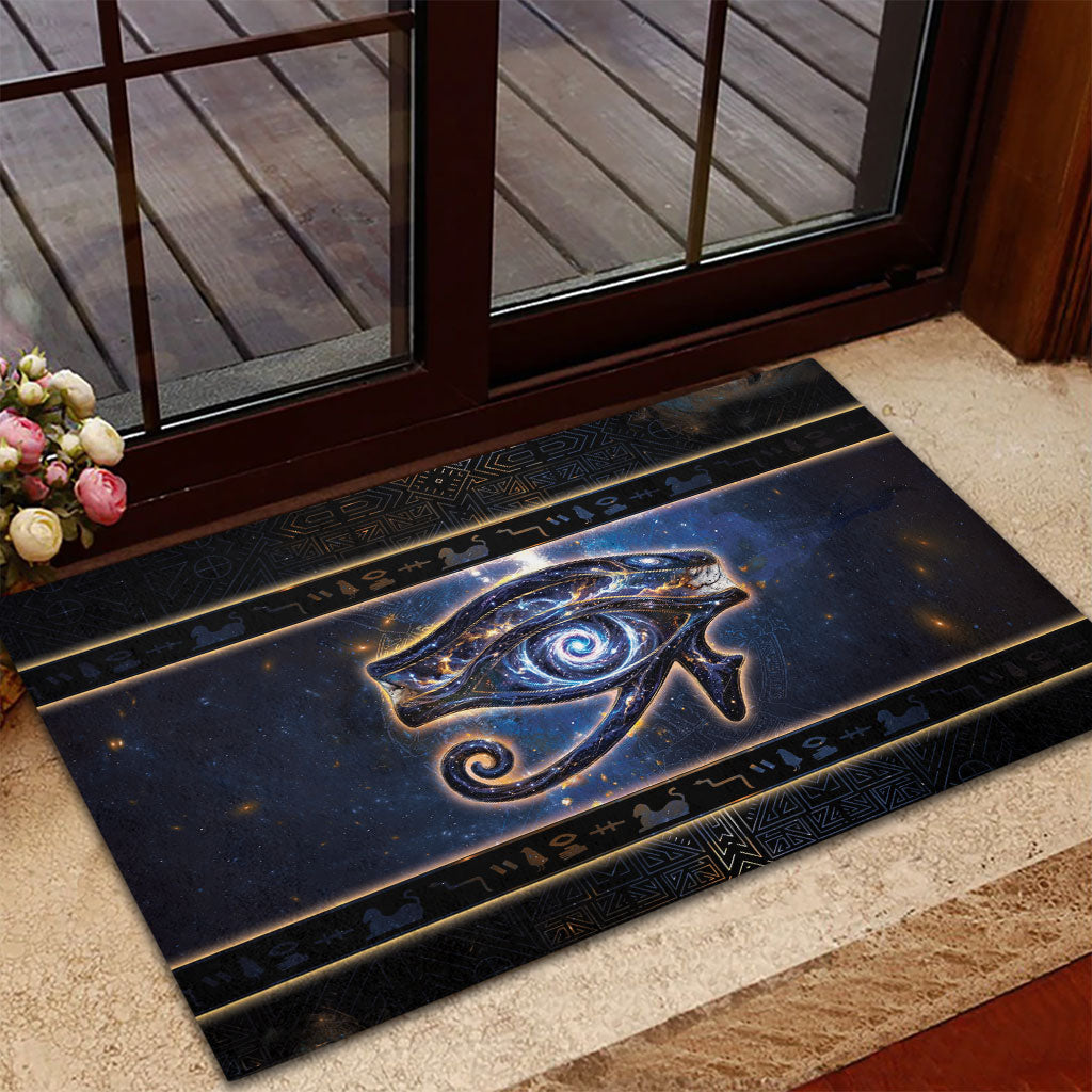 Egypt Eye Of Ra Rubber Doormat Galaxy Zodiac Universe