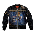 Egypt Eye Of Ra Sleeve Zip Bomber Jacket Galaxy Zodiac Universe