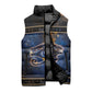 Egypt Eye Of Ra Sleeveless Puffer Jacket Galaxy Zodiac Universe