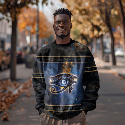 Egypt Eye Of Ra Sweatshirt Galaxy Zodiac Universe