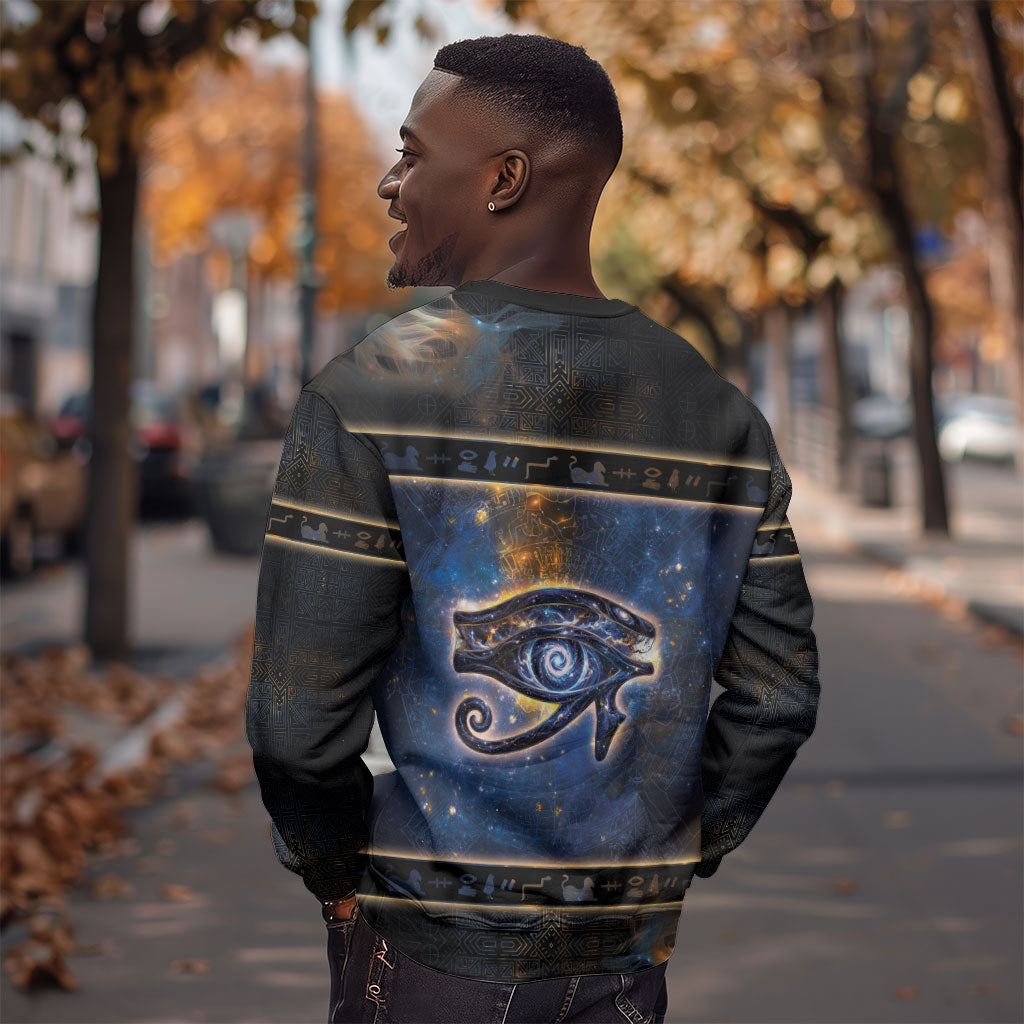 Egypt Eye Of Ra Sweatshirt Galaxy Zodiac Universe