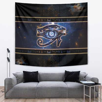 Egypt Eye Of Ra Tapestry Galaxy Zodiac Universe