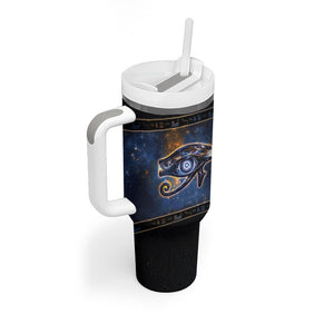 Egypt Eye Of Ra Tumbler With Handle Galaxy Zodiac Universe