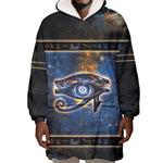 Egypt Eye Of Ra Wearable Blanket Hoodie Galaxy Zodiac Universe