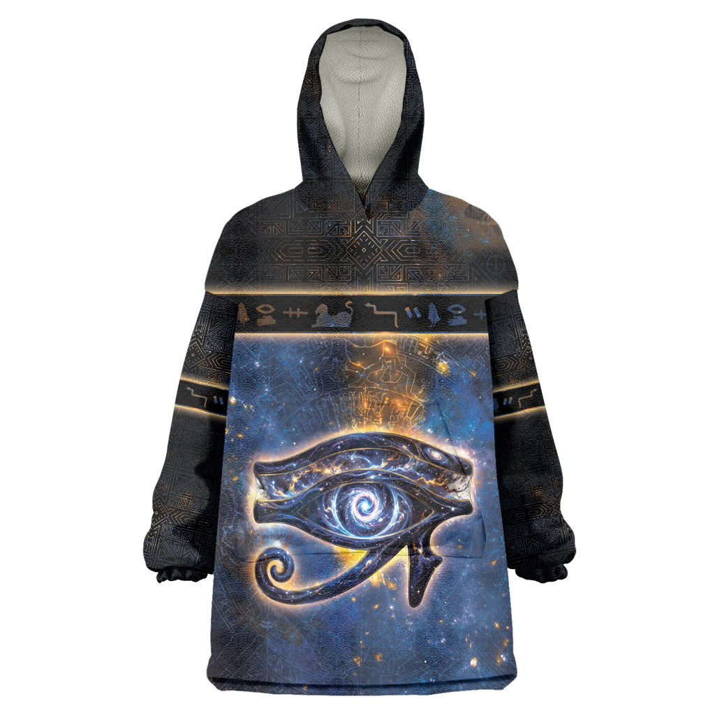 Egypt Eye Of Ra Wearable Blanket Hoodie Galaxy Zodiac Universe