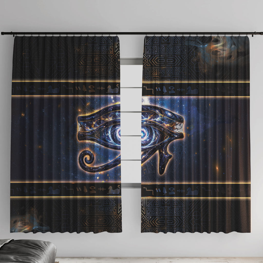 Egypt Eye Of Ra Window Curtain Galaxy Zodiac Universe