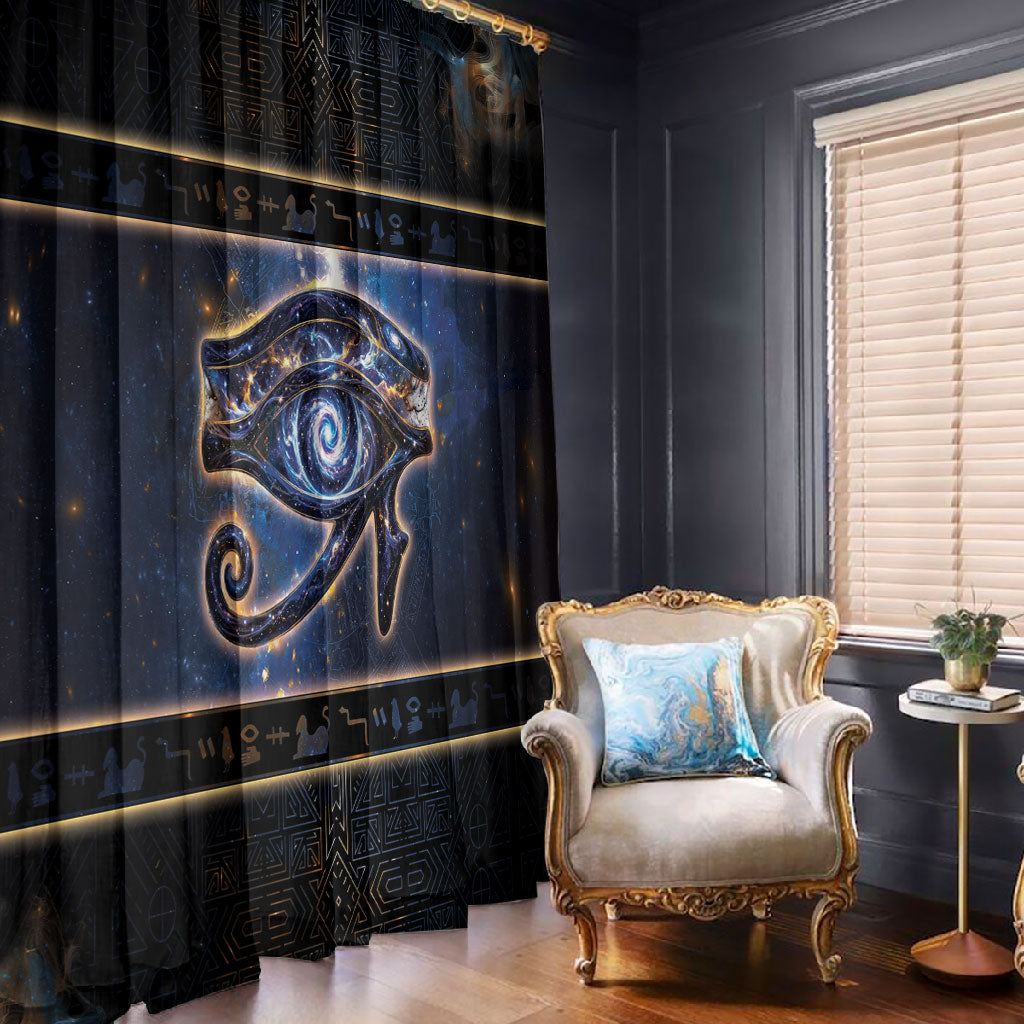 Egypt Eye Of Ra Window Curtain Galaxy Zodiac Universe