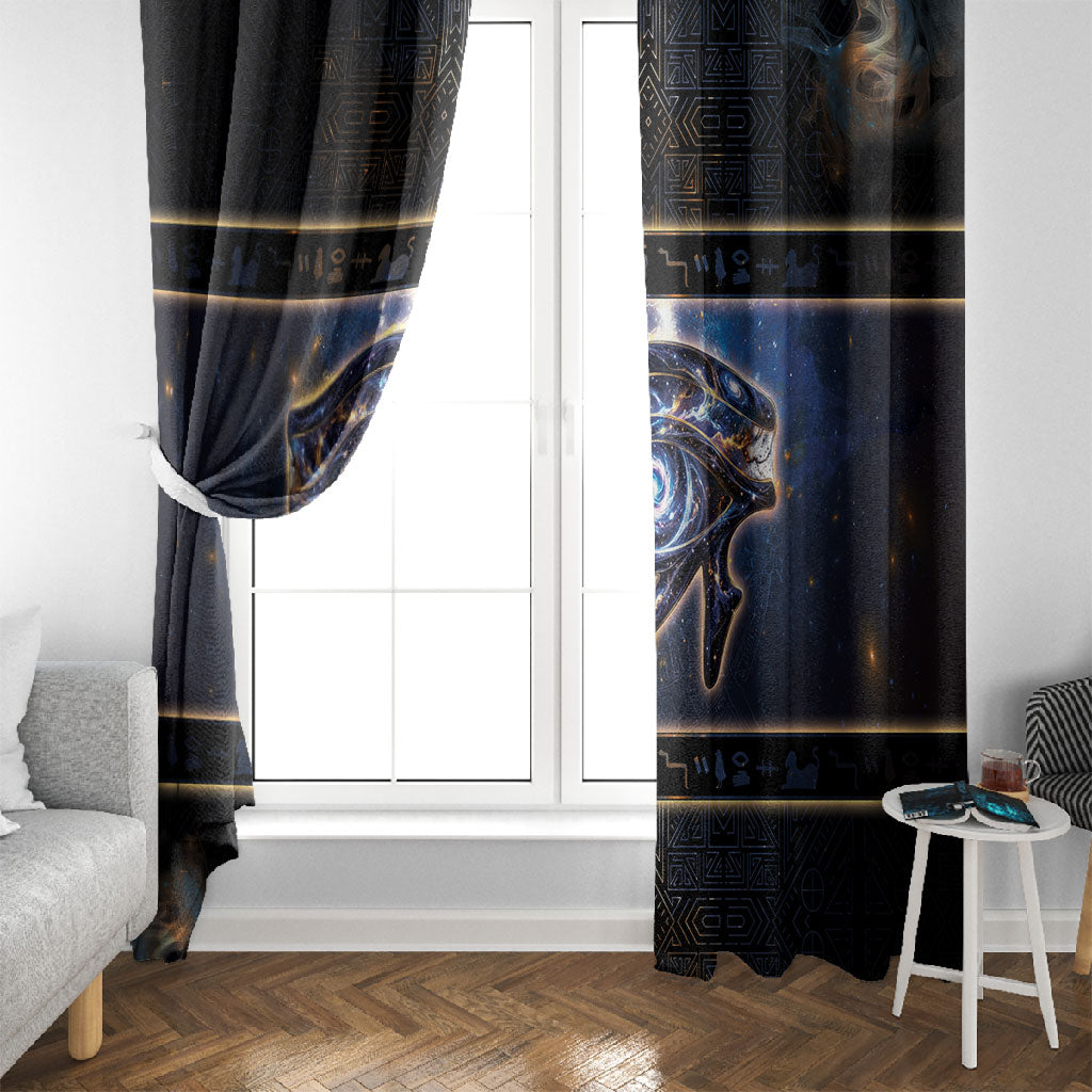 Egypt Eye Of Ra Window Curtain Galaxy Zodiac Universe