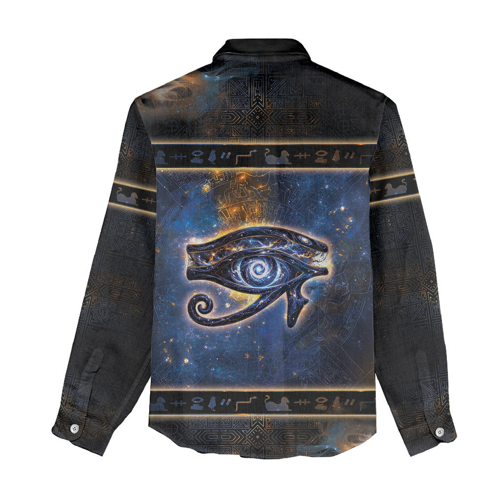Egypt Eye Of Ra Women Casual Shirt Galaxy Zodiac Universe