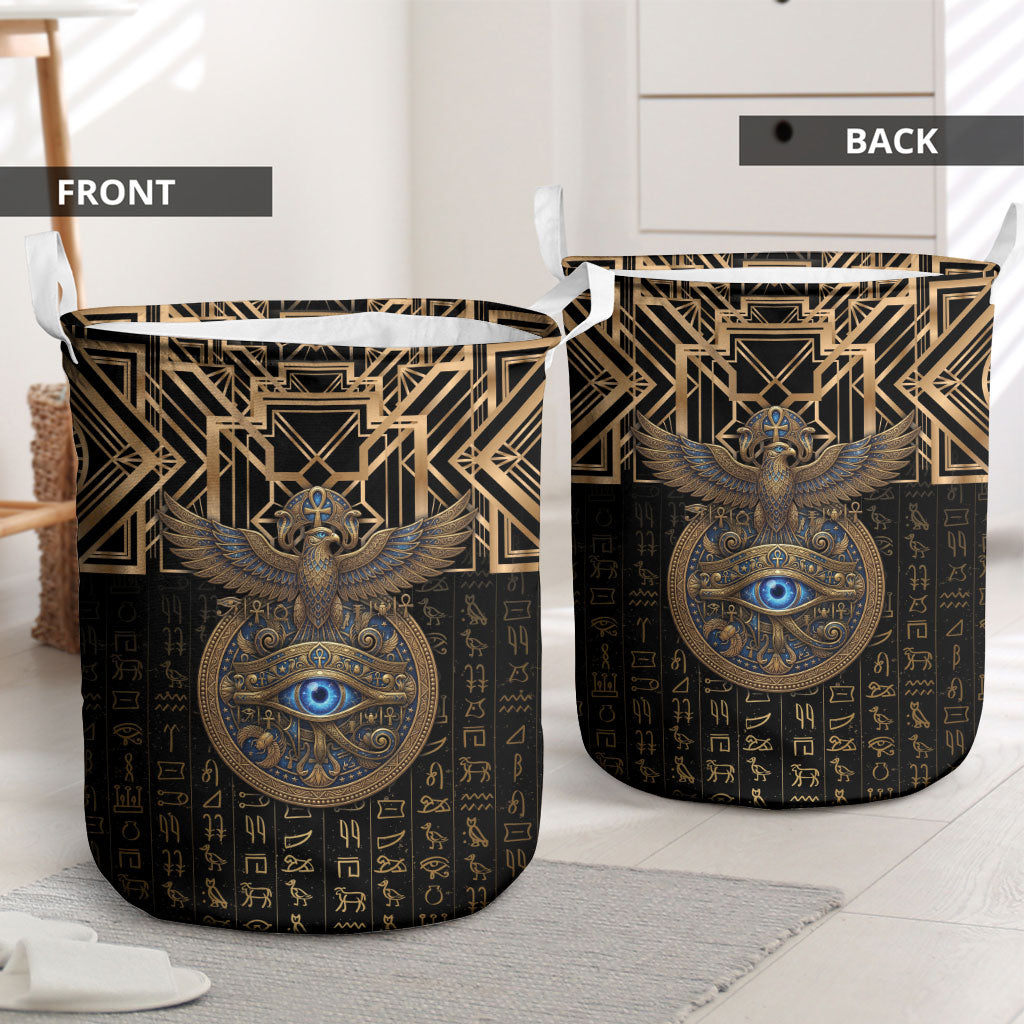 Egypt Eye of Horus Laundry Basket Hieroglyphics Patterns Retro Style