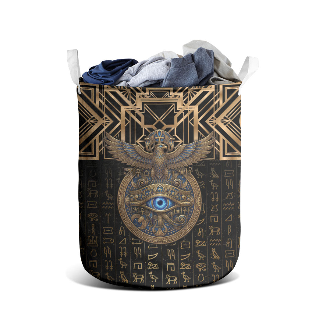Egypt Eye of Horus Laundry Basket Hieroglyphics Patterns Retro Style