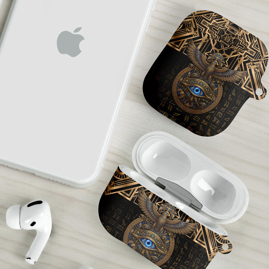 Egypt Eye of Horus AirPods Case Hieroglyphics Patterns Retro Style
