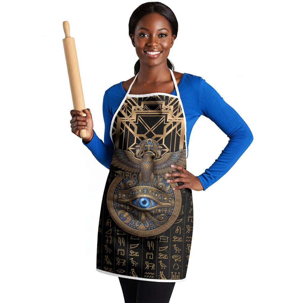 Egypt Eye of Horus Apron Hieroglyphics Patterns Retro Style