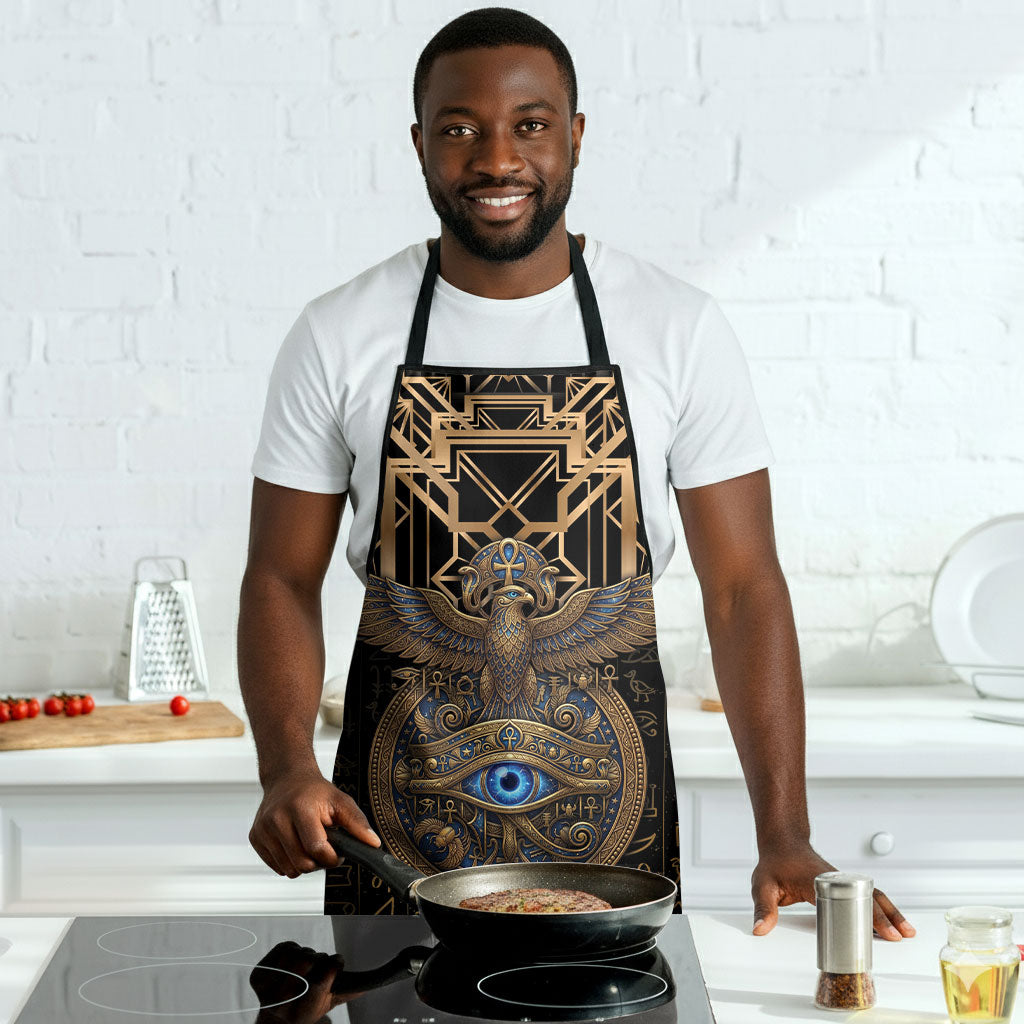 Egypt Eye of Horus Apron Hieroglyphics Patterns Retro Style