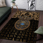 Egypt Eye of Horus Area Rug Hieroglyphics Patterns Retro Style