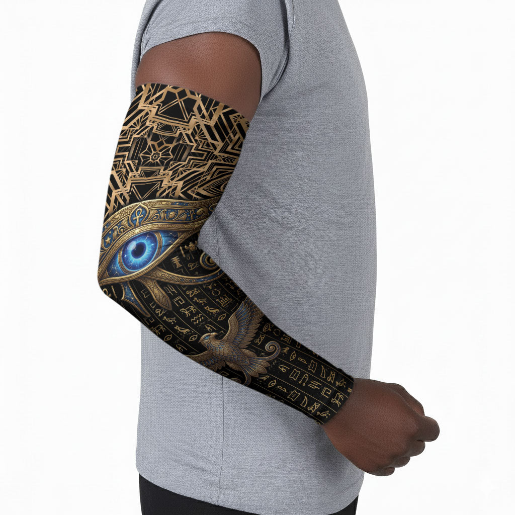 Egypt Eye of Horus Arm Sleeves Hieroglyphics Patterns Retro Style