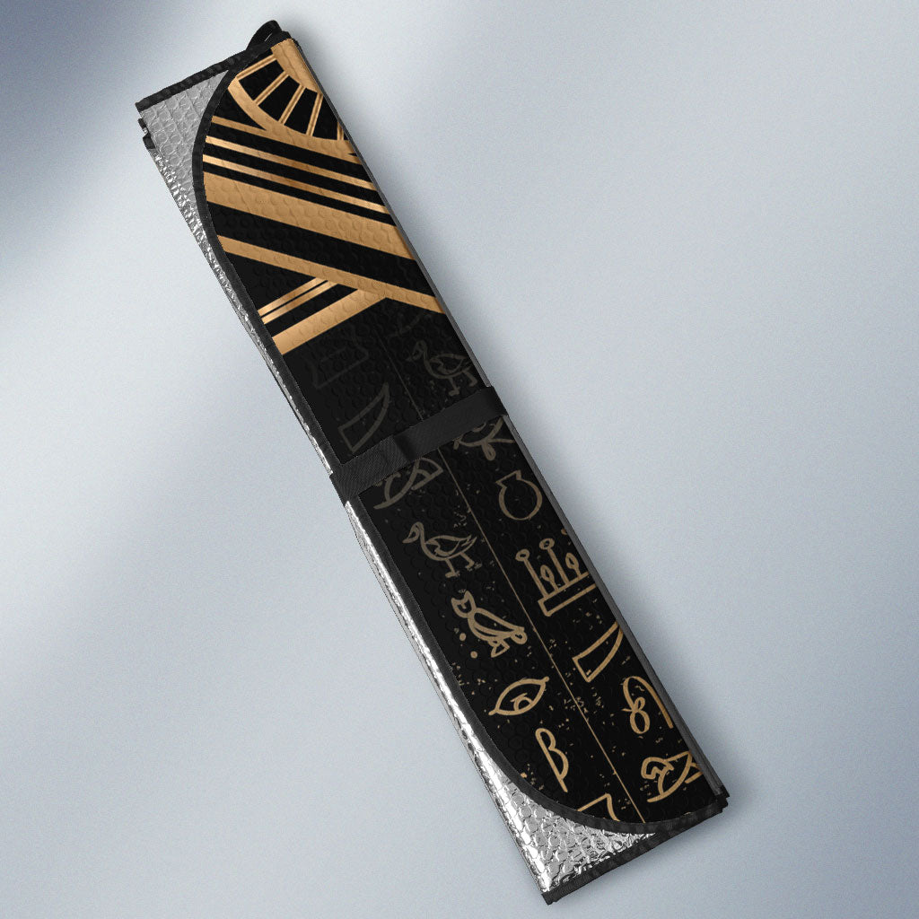 Egypt Eye of Horus Auto Sun Shade Hieroglyphics Patterns Retro Style
