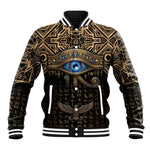 Egypt Eye of Horus Baseball Jacket Hieroglyphics Patterns Retro Style