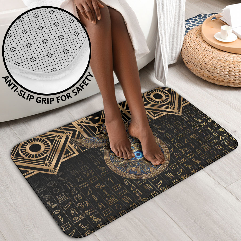Egypt Eye of Horus Bathroom Set Hieroglyphics Patterns Retro Style