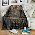 Egypt Eye of Horus Blanket Hieroglyphics Patterns Retro Style
