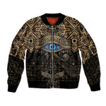Egypt Eye of Horus Bomber Jacket Hieroglyphics Patterns Retro Style