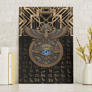 Egypt Eye of Horus Canvas Wall Art Hieroglyphics Patterns Retro Style