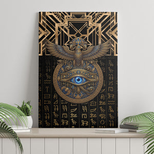 Egypt Eye of Horus Canvas Wall Art Hieroglyphics Patterns Retro Style