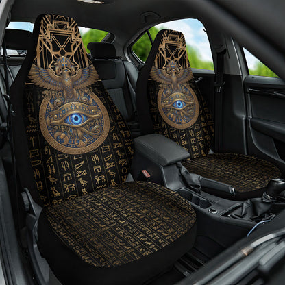 Egypt Eye of Horus Car Seat Cover Hieroglyphics Patterns Retro Style