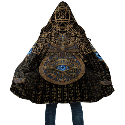 Egypt Eye of Horus Cloak Hieroglyphics Patterns Retro Style