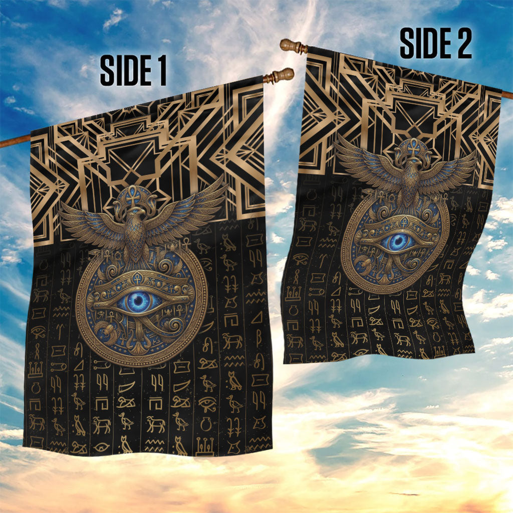 Egypt Eye of Horus Garden Flag Hieroglyphics Patterns Retro Style