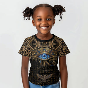 Egypt Eye of Horus Kid T shirt Hieroglyphics Patterns Retro Style