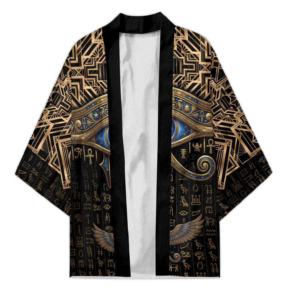 Egypt Eye of Horus Kimono Hieroglyphics Patterns Retro Style