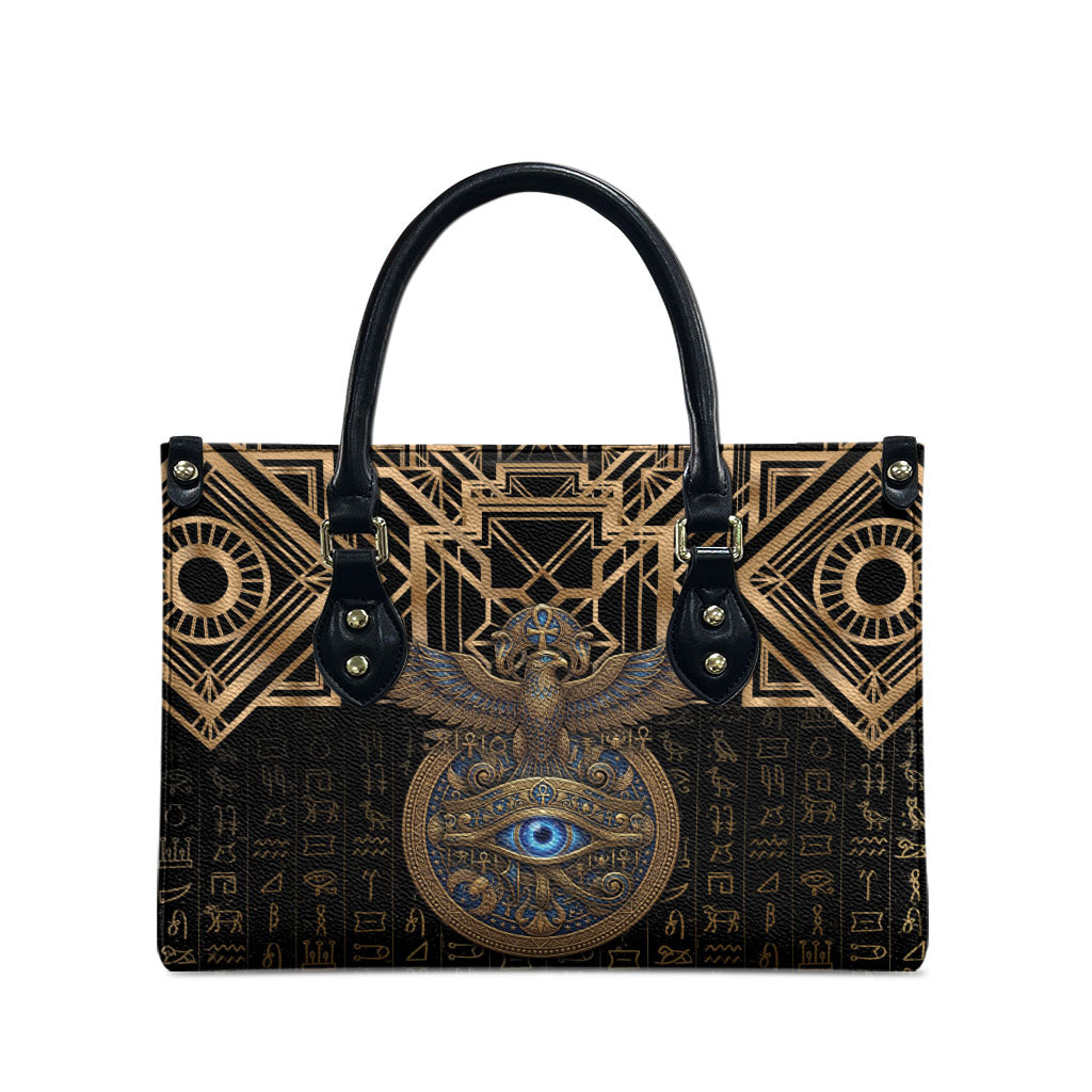 Egypt Eye of Horus Leather Bag Hieroglyphics Patterns Retro Style
