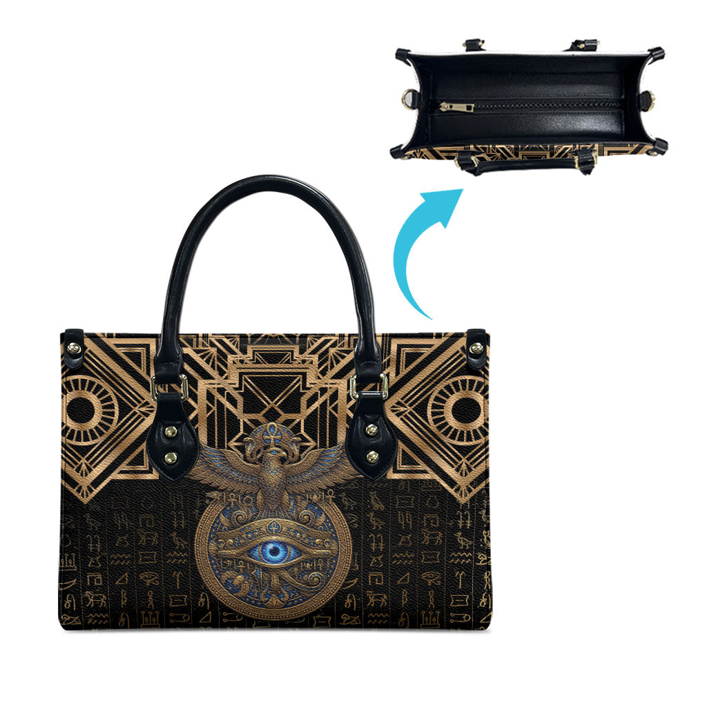 Egypt Eye of Horus Leather Bag Hieroglyphics Patterns Retro Style