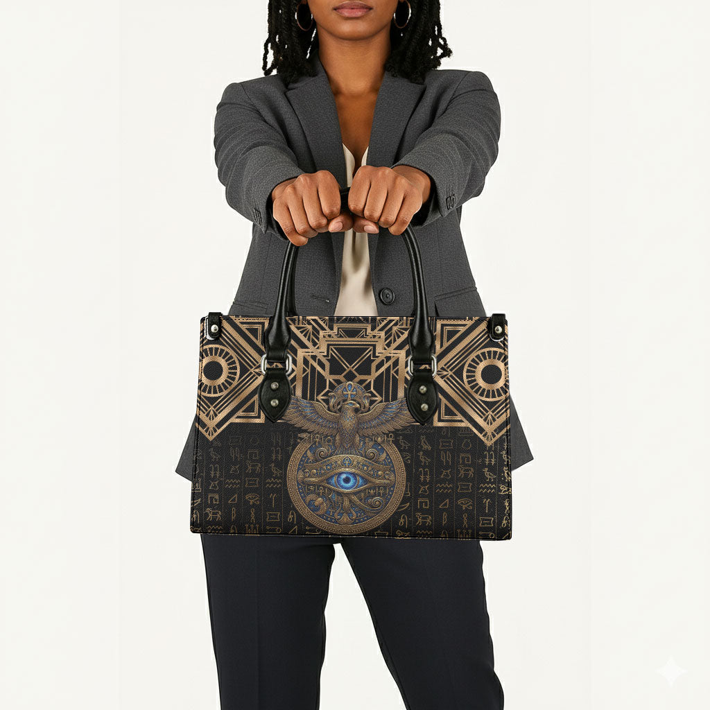 Egypt Eye of Horus Leather Bag Hieroglyphics Patterns Retro Style