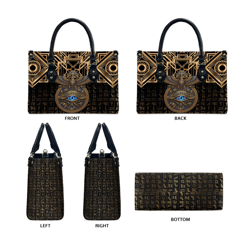 Egypt Eye of Horus Leather Bag Hieroglyphics Patterns Retro Style