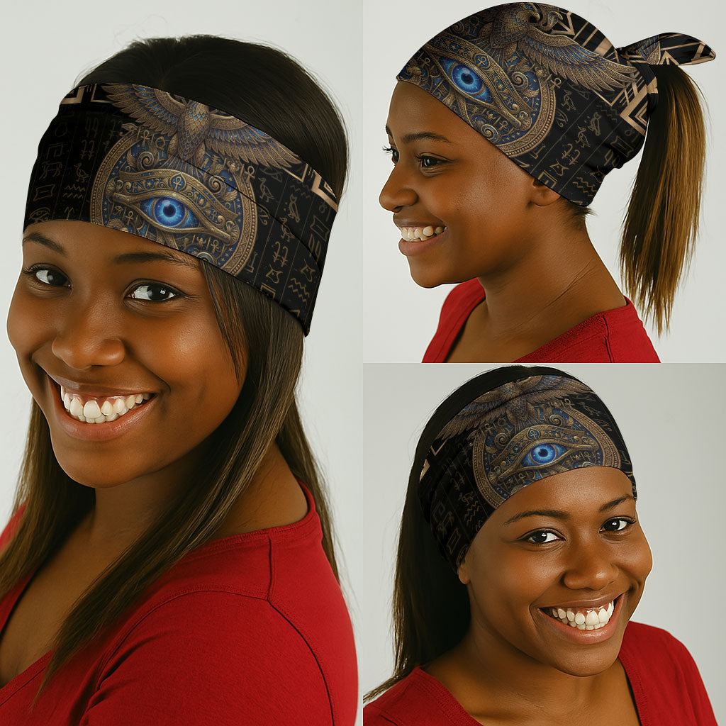 Egypt Eye of Horus Neck Gaiter Hieroglyphics Patterns Retro Style