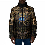 Egypt Eye of Horus Padded Jacket Hieroglyphics Patterns Retro Style