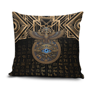 Egypt Eye of Horus Pillow Cover Hieroglyphics Patterns Retro Style