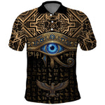 Egypt Eye of Horus Polo Shirt Hieroglyphics Patterns Retro Style