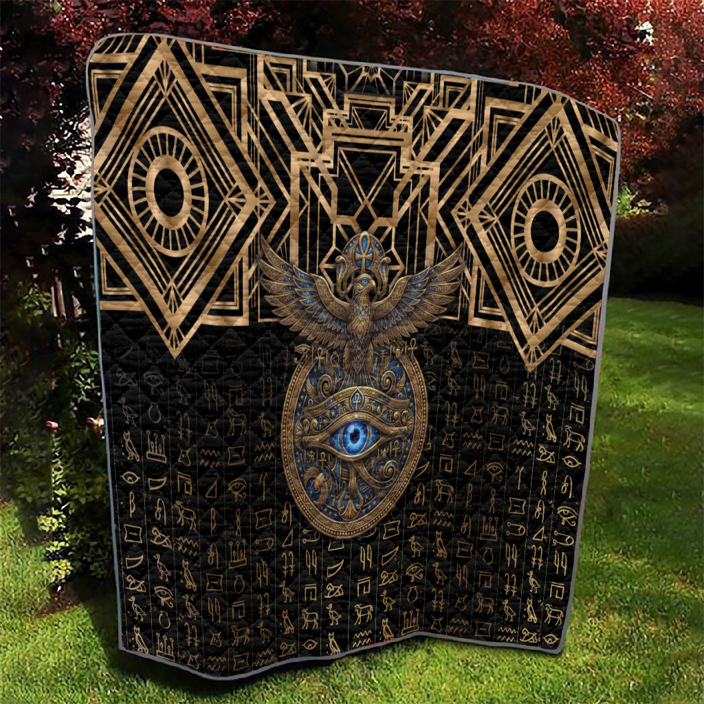 Egypt Eye of Horus Quilt Hieroglyphics Patterns Retro Style