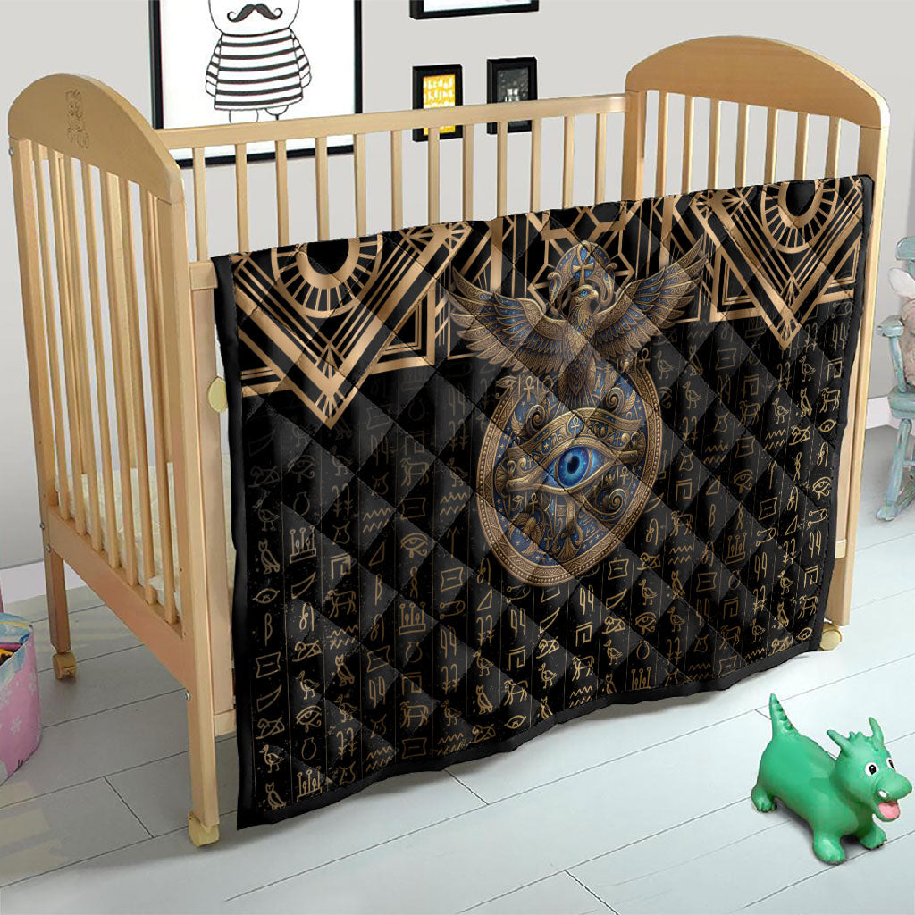 Egypt Eye of Horus Quilt Hieroglyphics Patterns Retro Style