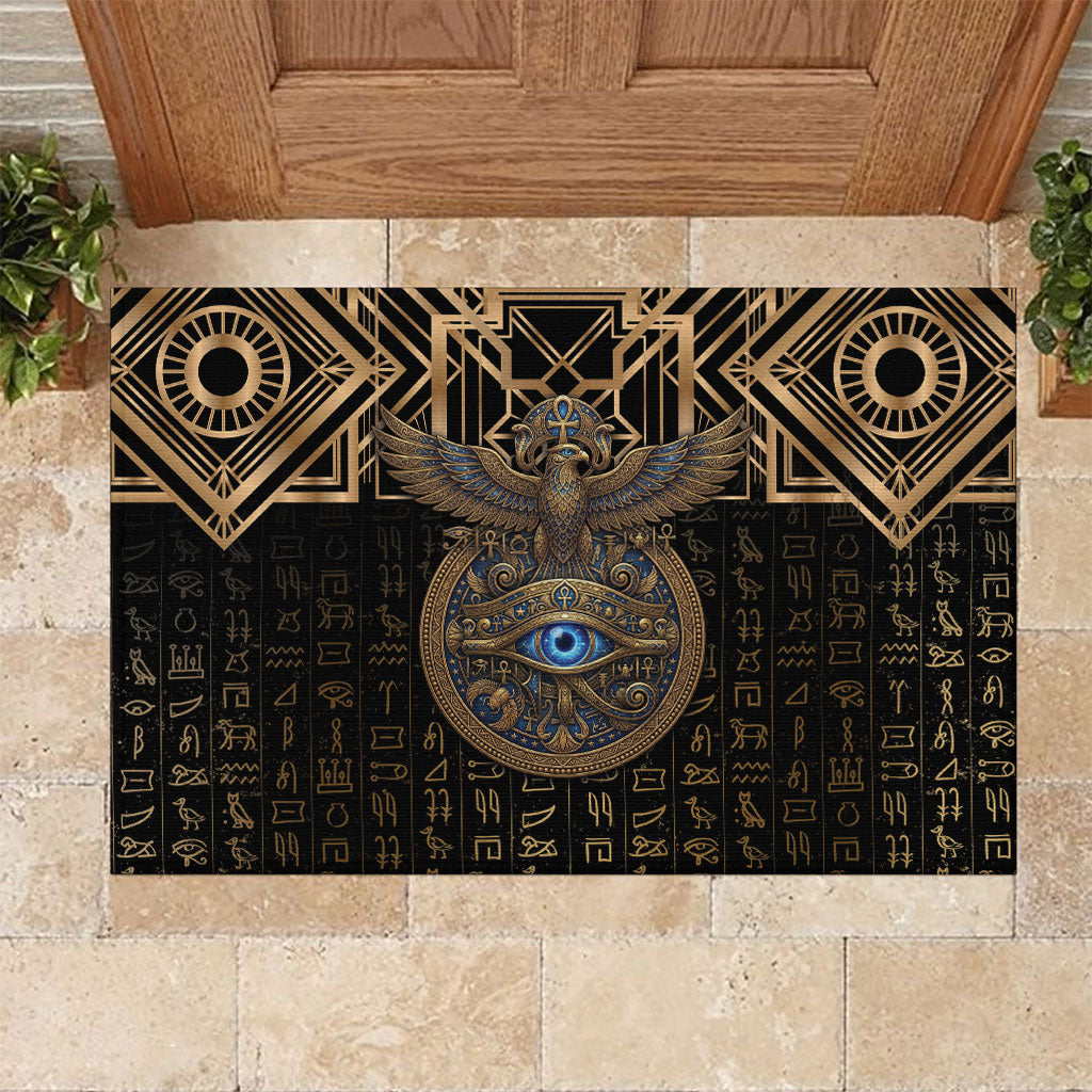 Egypt Eye of Horus Rubber Doormat Hieroglyphics Patterns Retro Style