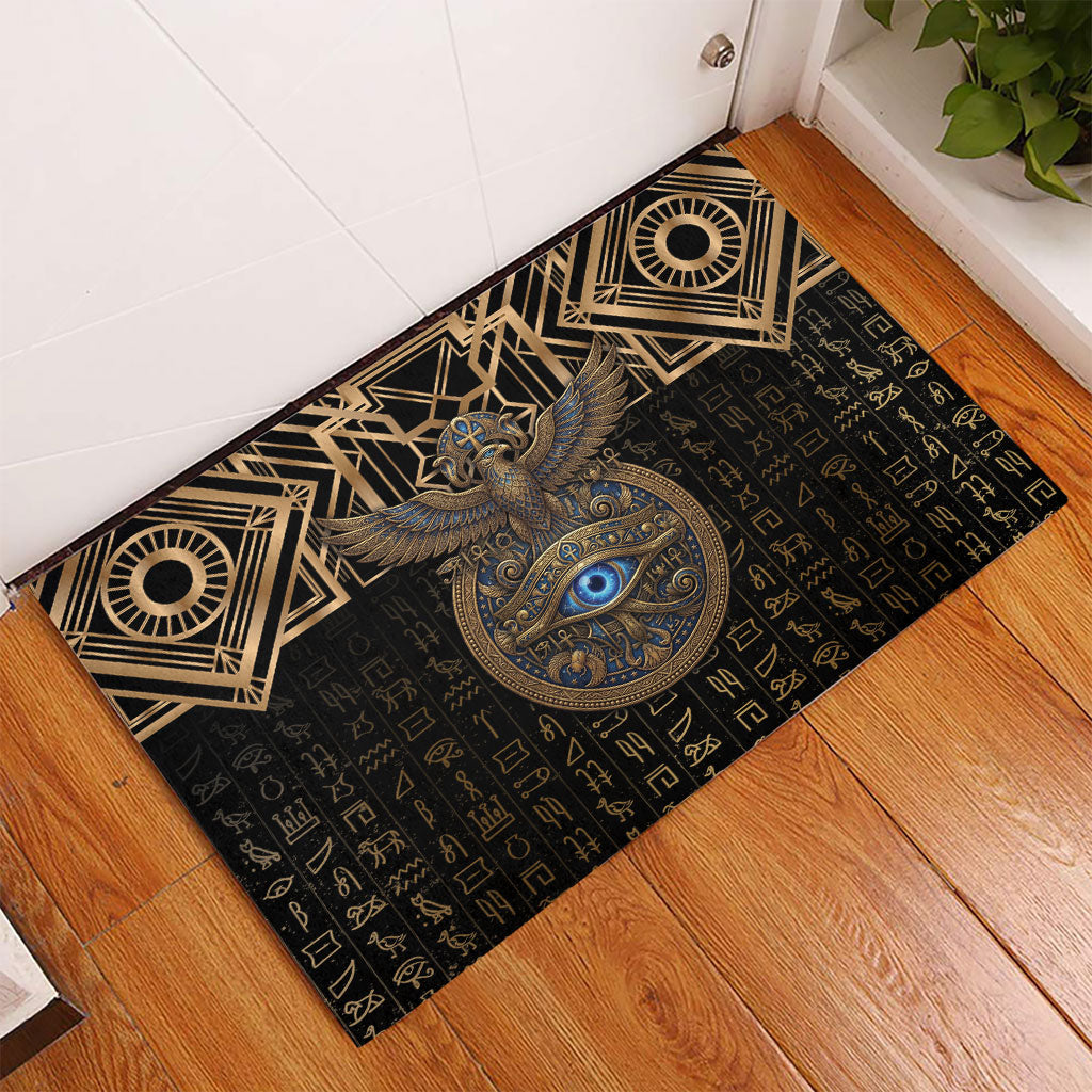Egypt Eye of Horus Rubber Doormat Hieroglyphics Patterns Retro Style