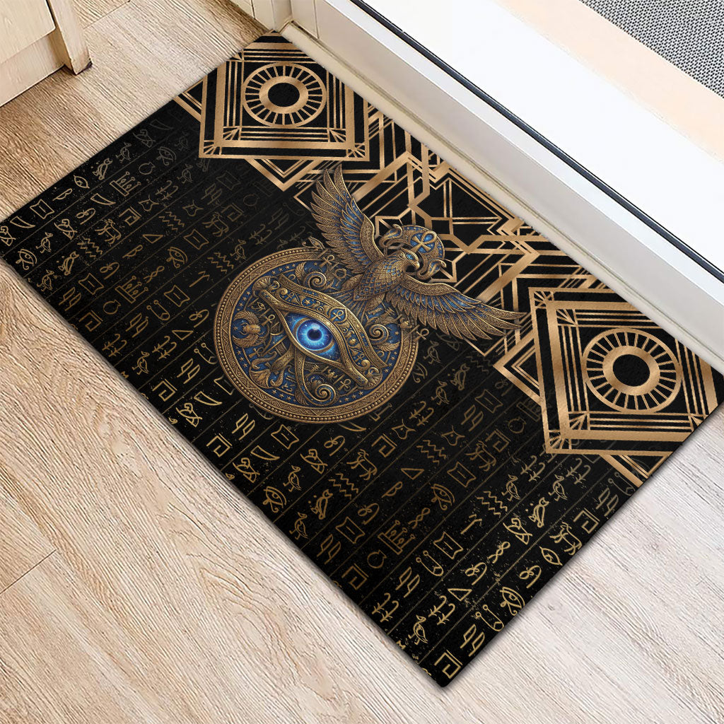Egypt Eye of Horus Rubber Doormat Hieroglyphics Patterns Retro Style