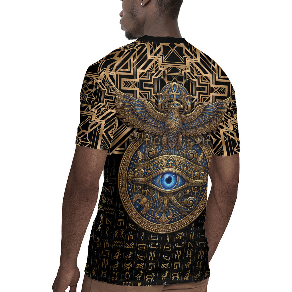Egypt Eye of Horus Rugby Jersey Hieroglyphics Patterns Retro Style