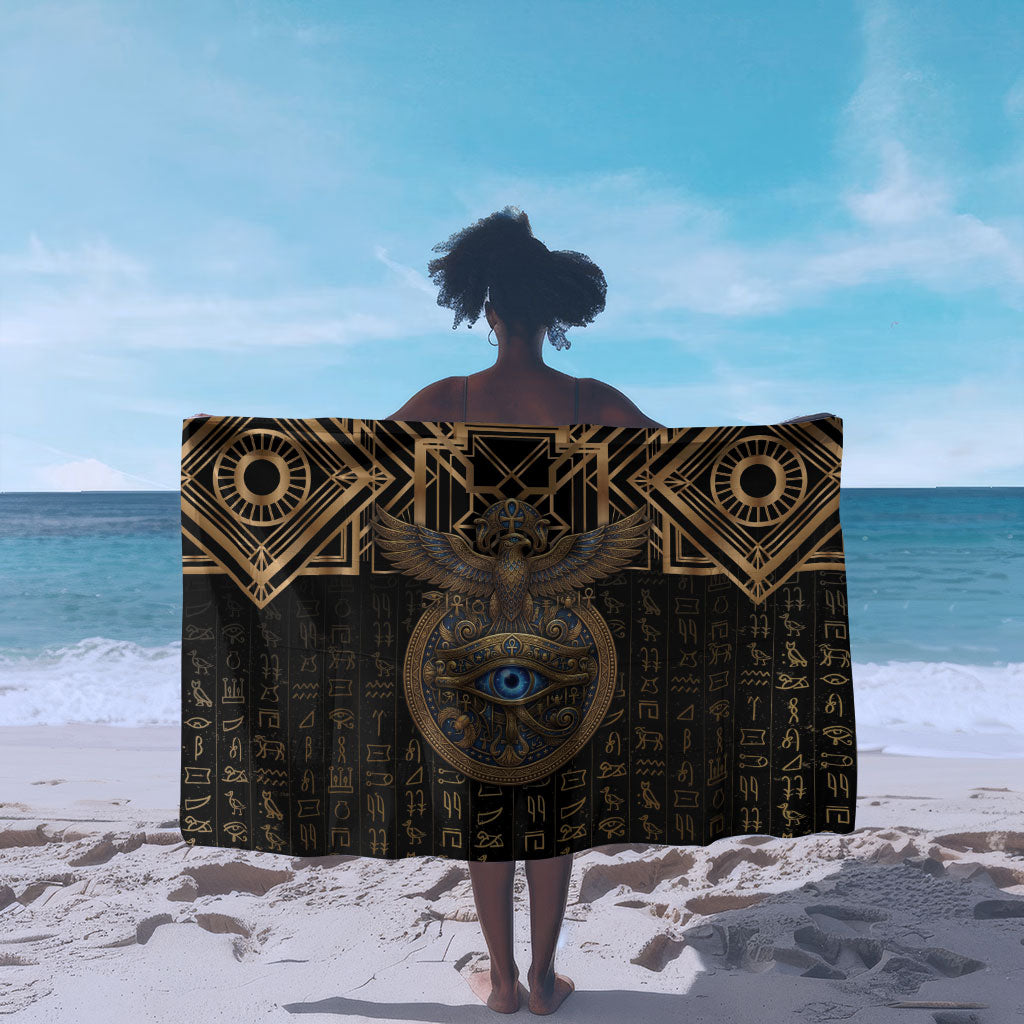 Egypt Eye of Horus Sarong Hieroglyphics Patterns Retro Style