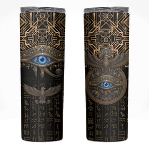 Egypt Eye of Horus Skinny Tumbler Hieroglyphics Patterns Retro Style